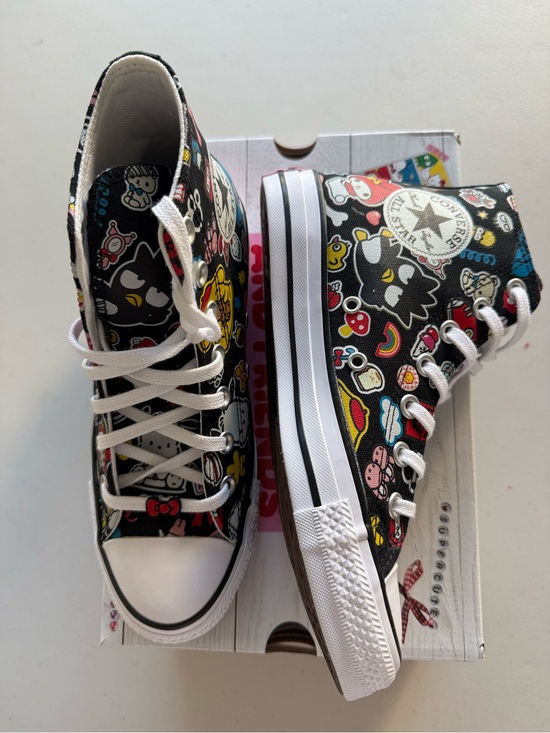 Converse Shoes - New womens Sz 6.5, 7, 8 Converse Black High top shoes Hello Kitty